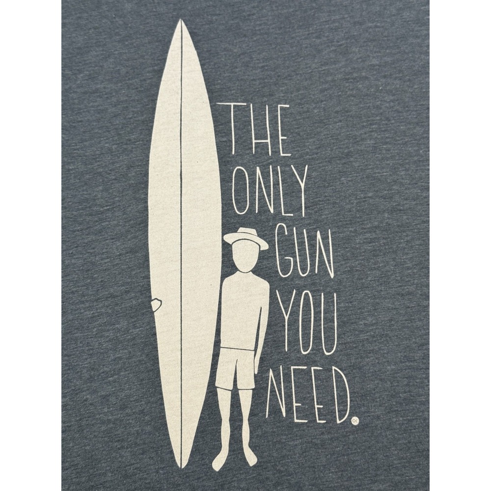 Outerknown "The Only Gun You Need" Surf Charcoal‎ S/S Organic T-Shirt Mens Med